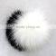 Myfur Black/White Bi-Color Raccoon Fur Ball Wholesale Genuine Fur Pompoms