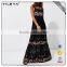 Sleeveless paid with paypal long flower print black maxi dress long casual