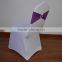 Purple spandex chair sash and chair cover for weddings