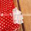 Baby romper 100% cotton with white ruffle and white dot matching wirth headband