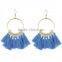 XP-TE-2170 Handmade Tassel Seed Bead Lady Fashion Colorful Earring