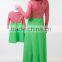 Wholesale Mommy and me holiday maxi dresses light green lace Matching dress