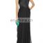 ladies long evening party wear gown sexy off shoulder black long gown dresses, evening gown
