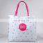 Women White Dots Printing Handle Bag Vinyl Shoulder Crossbody Bag