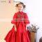 XXLF179 red cute flower girl party wear evening dresses for girl kids party dress