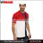 Customizing new style white red black men vertical striped men's polo shirt wholesale