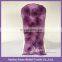 C002 Beautiful Chair Covers Dubai Lliy Petal Organza Purple Chair Covers