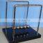Wooden Base Newtons Cradle With Metal Frame