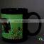 Black Printing Cup Full Color Changing Ceramic Magic Luminous Mug