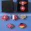 UK/ German/ Switzerland/ France /Netherlands national flag metal golf ball marker hat clip set