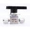 Ball valve 3 6 8 10 12 mm 1/8" 1/4" 3/8" 1/2" hard tube stainless steel 304 high pressure temperature 2 way card set ball valve