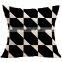 Home decorative Simple Geometric  Printed Linen Cotton  Throw Pillow cover