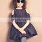 Adorable One Piece Cold Shoulder Dress Pattern Baby Girl Summer Dress Linen Kids Clothing