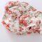 Baby Summer Clothing Infant Newborn Baby Girl Ruffled Ribbed Bodysuit Floral Shorts Headband 3Pcs Set