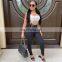 Wholesale 2 Piece Cut Out Lace Detachable Sport Tracksuit Set for Women