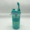 Wholesale Customized Two-layer Green Plastic  GYM Shake Drink Water Bottle