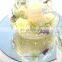 Round beveled edge glass candle holder colored centerpiece mirror