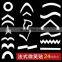 Nail Sticker Stencil Tips Guide French Style DIY Manicure Wave Line Nail Art Decals