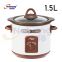 1.5L Multi Function Electric Slow Cooker with Ceramic inner Pot & plastic lid handle