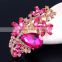 wholsale fashion silver gold crystal rhinestone diamond pearl dragonfly hat shape brooch pins for slippers