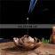 Handmade lotus incense inserted ceramic incense burner