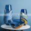 Hand Blown Wholesale Luxury Set Modern Nordic Blue Flower Glass Vase for home decor