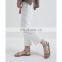 Women unique design soft and comfortable ankle strap metal buckle closure sandals shoes ladies evening shoes