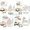 Unfinished wooden diy christmas tree ornaments wooden hanging pendants 40 Pieces Natural Wood Slices