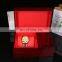 High-end custom MDF spray painted black clamshell gift wooden box for watch packaging