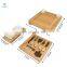 Multi-functional Bamboo Wood Charcuterie Platter with Slide-Out Cutlery Drawer, Serving Tray for Food Cheese Board and Knife Set