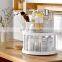 Rotating  Plastic 2-Tier Bathroom Kitchen Storage Rack Spice Rack Organizer