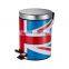Hot selling simple printing pattern design 3L5L12L stainless steel garbage bin strong pedal home decoration waste bin