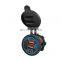 Dual USB with touch switch QC3.0 fast charging car mobile phone charger red blue green 12-24 V