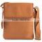 Wholesale High Quality Custom Logo 16A Canvas mix Genuine Leather Tablet PC Bag Handbag Shoulder Bags