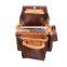 TOP Quality Genuine Leather Knife Roll Storage Bag Chef Tool Kit Bag With 19 Pockets