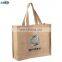 Custom eco friendly waterproof tote shopping jute sack  bag burlap linen packing gift bag with logo print