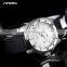 SINOBI Men's Sport Watch 316L Stainless Steel Case Silicone Band Luminous Pointer Calendar Jam Tangan Pria Watch Luxury 1253G