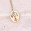 2022 New Women's Geometric Metal Cross Necklace Stainless Steel Eyes Necklace Drop Oil Color Zirconium Jewelry N904