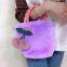 009Autumn women's bag Imitation fur bucket bag Pink single shoulder diagonal bag Metal chain fashion bag