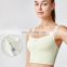 Trending Front Zipper Sports Yoga Bra Longline Non Slip Double Thin Straps Gym Fitness Crop Top Women Workout Training Wear