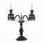 Indoor Modern Hotel Home Bedisde Desk Lamp Black 2 Light Table Lamp With Shade