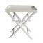 Recycled Butler Tray Wood Fold Table White