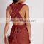 wholeslae free pattern halter neck casual dress for ladies