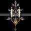 JANSOUL 2 lights vintage wall mounted crystal chandelier