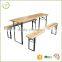 Easy storage or transport 10 seater outdoor wooden camping/pinic/BBQ folding beer table and beer table set