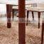 glass dining table/ modern home colorfule 6 person dining set