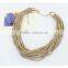 Fashion multilayer chain golden jewelry elegant multi layer necklace
