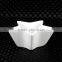 Pentagram personality white ceramic dish