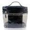 Korea style black cosmetic bag PVC, make up bag PVC