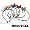 fancy flashing sequin bow ribbon covered metal headband
